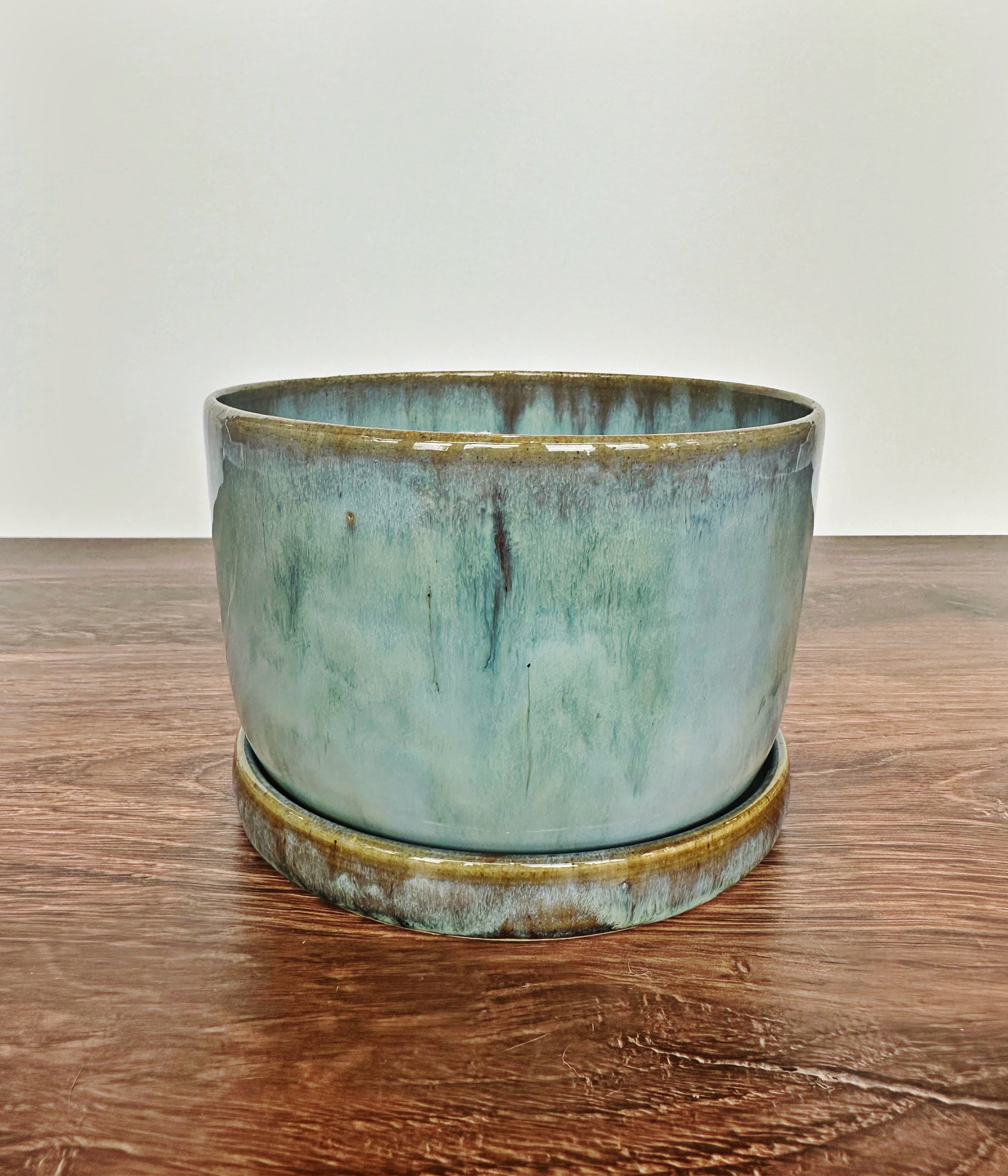 Small Blue Amber Planter #2