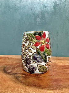 Carved Floral Mug #3