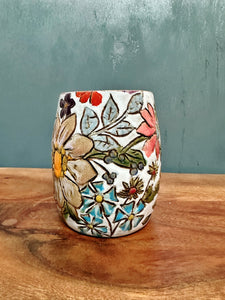 Carved Floral Mug #4