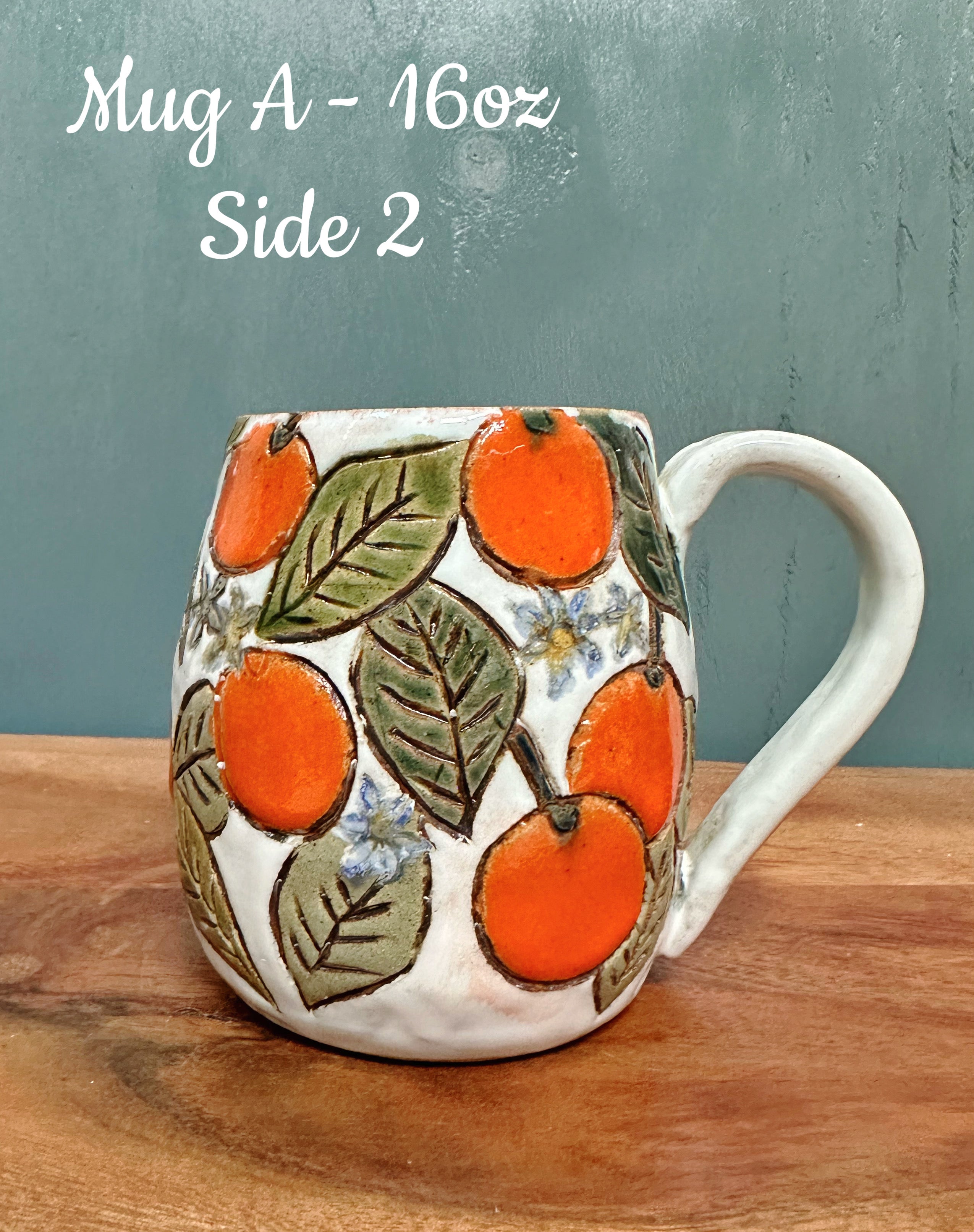 Carved Orange Mug