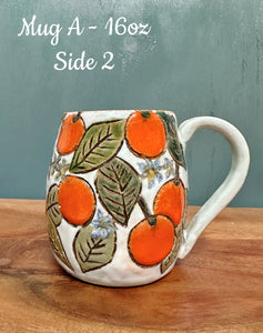 Carved Orange Mug