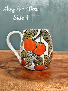 Carved Orange Mug