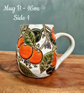 Carved Orange Mug