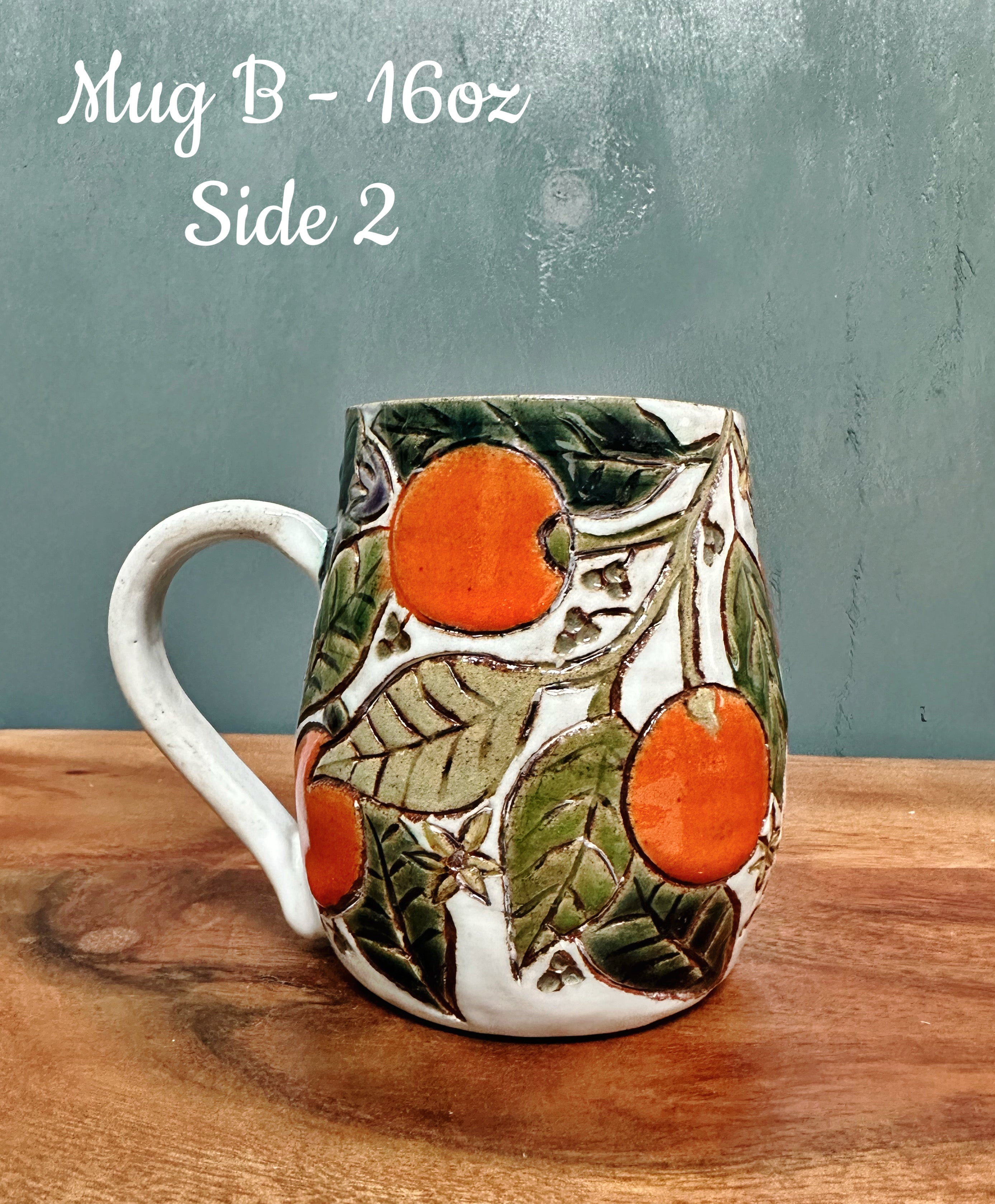 Carved Orange Mug