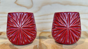 Flame Carved Star Tumblers (set of 2)