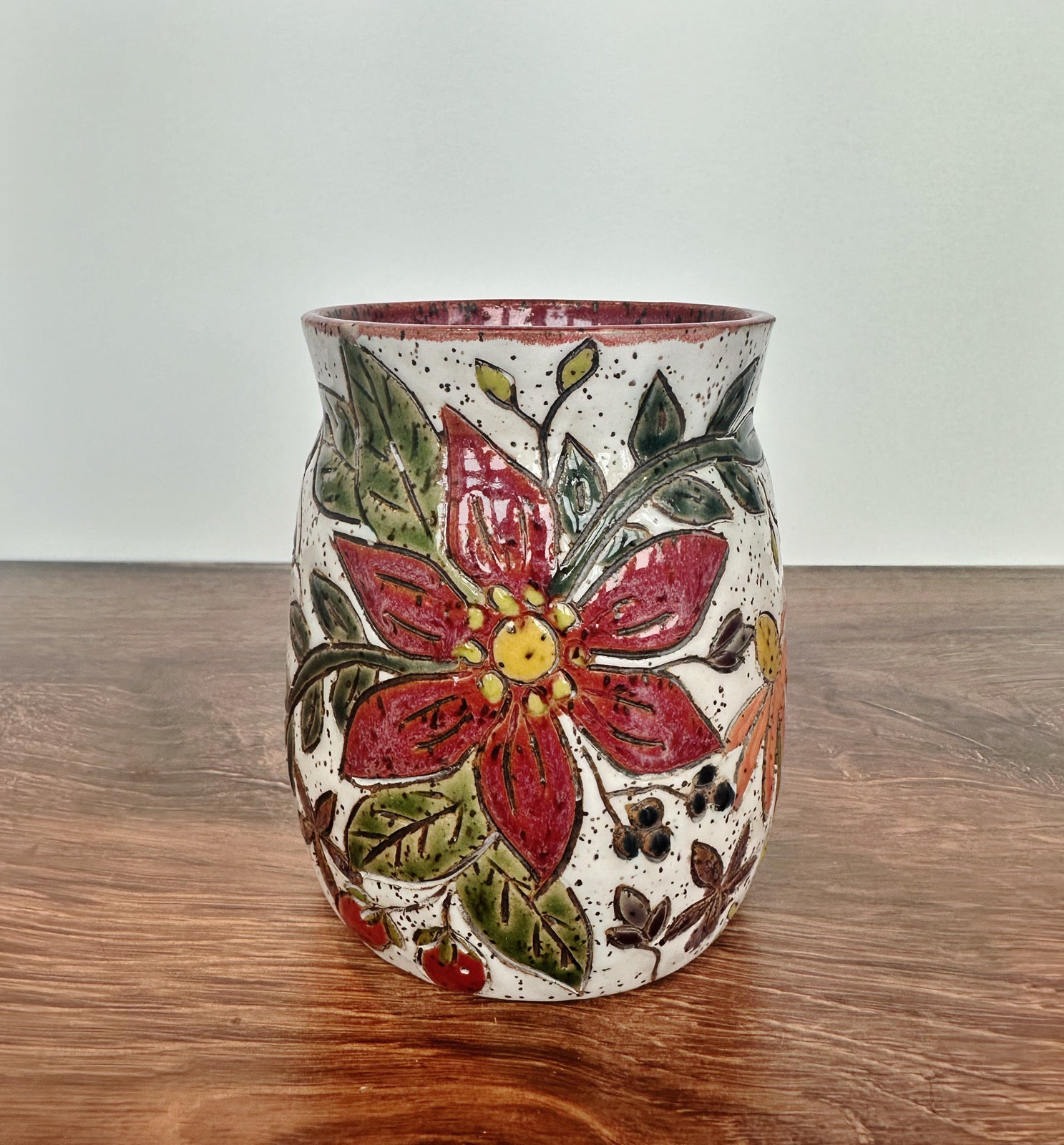 Carved Floral Vase #1