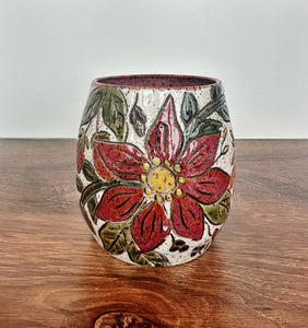 Carved Floral Vase #2