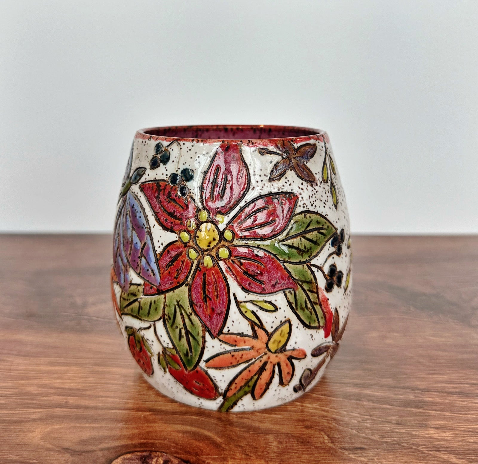 Carved Floral Vase #2