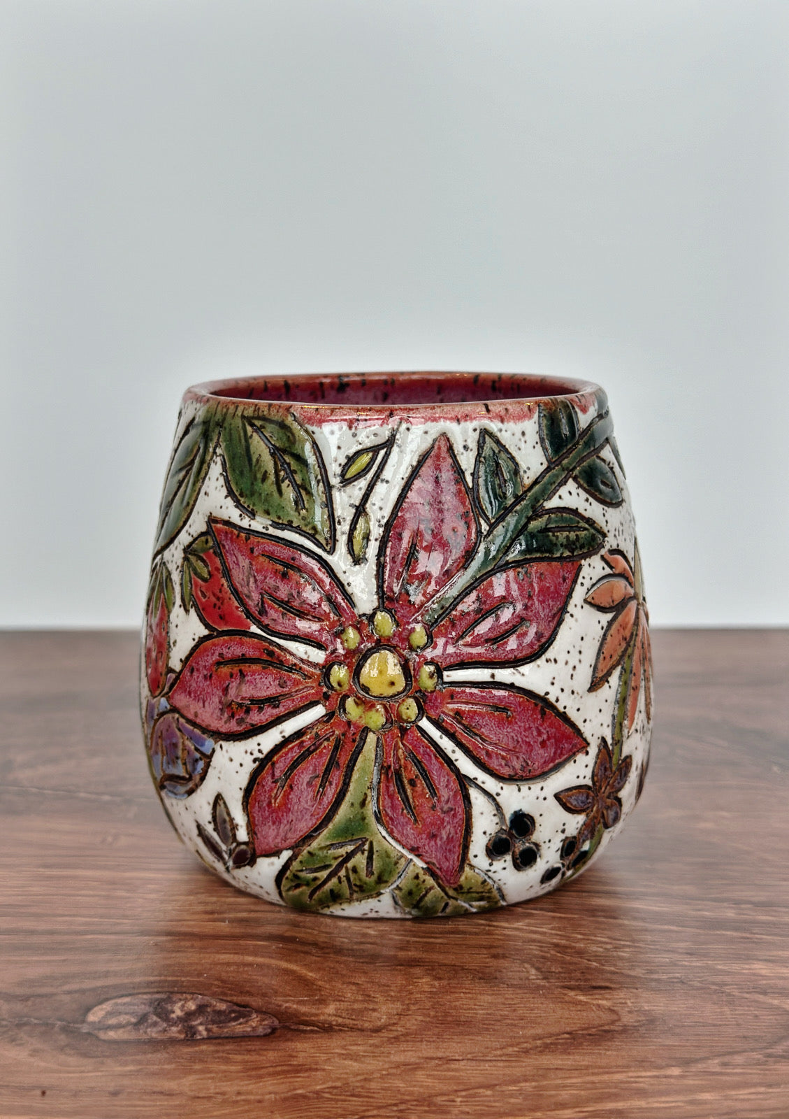 Carved Floral Vase #3