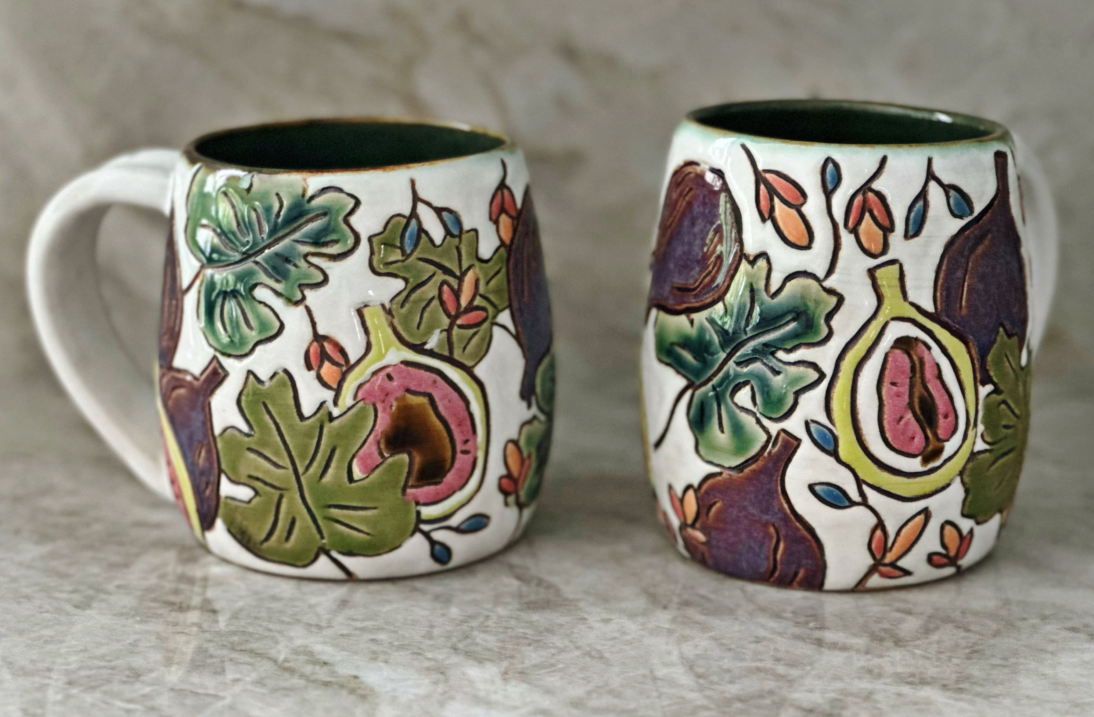 Carved Fig Mug