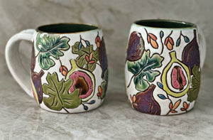 Carved Fig Mug