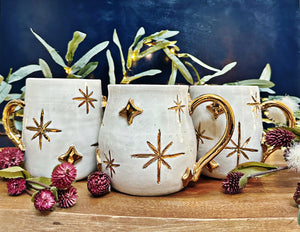 Gold Christmas Star Mug