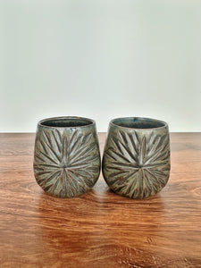 Ivy Carved Star Tumblers (set of 2)