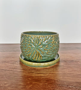 Small Carved Jade Planter #2