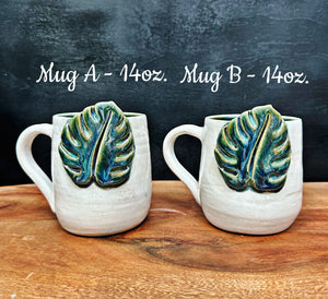 Monstera Leaf Mug (hammett clay)