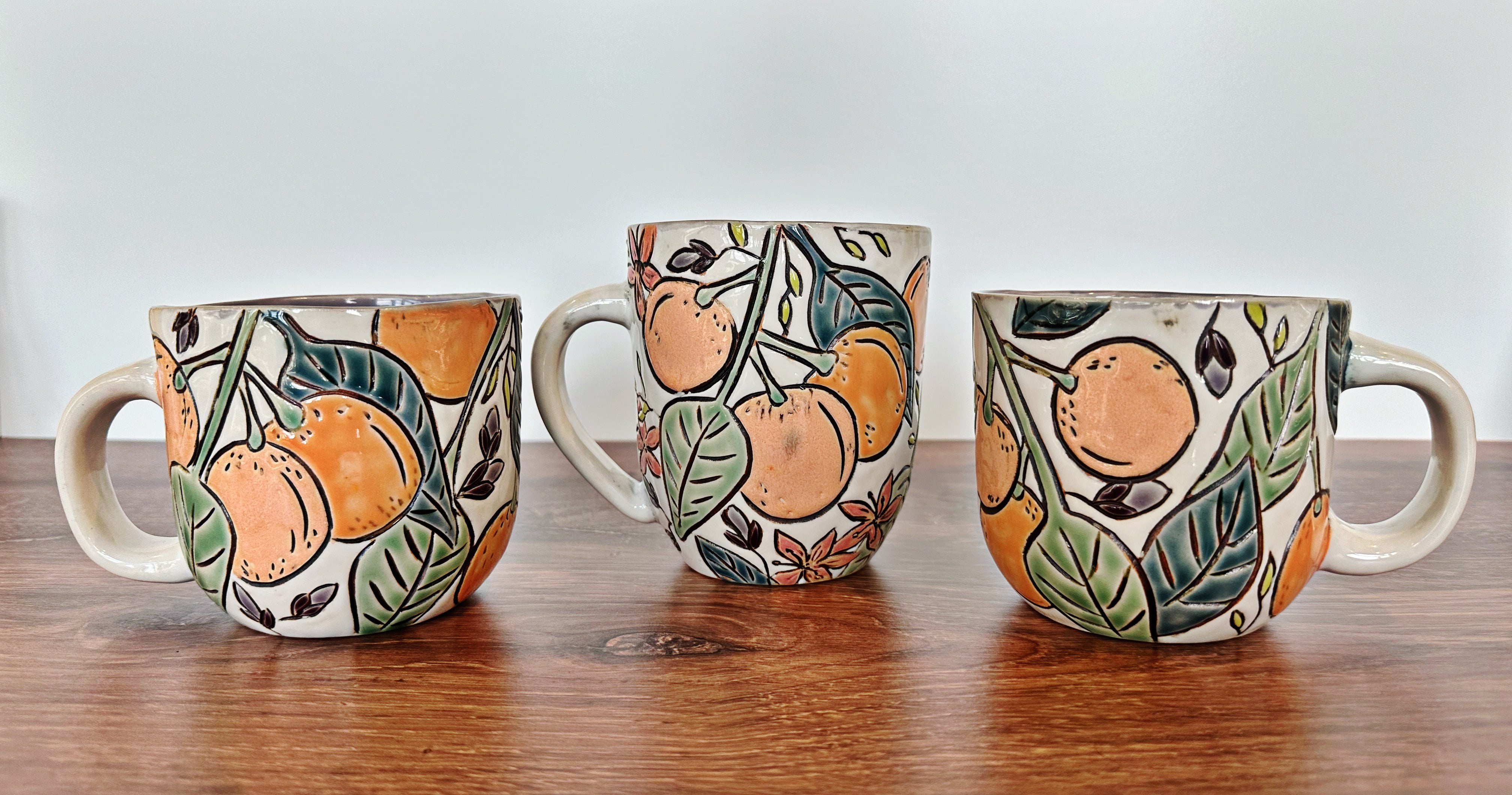 Carved Orange Mug