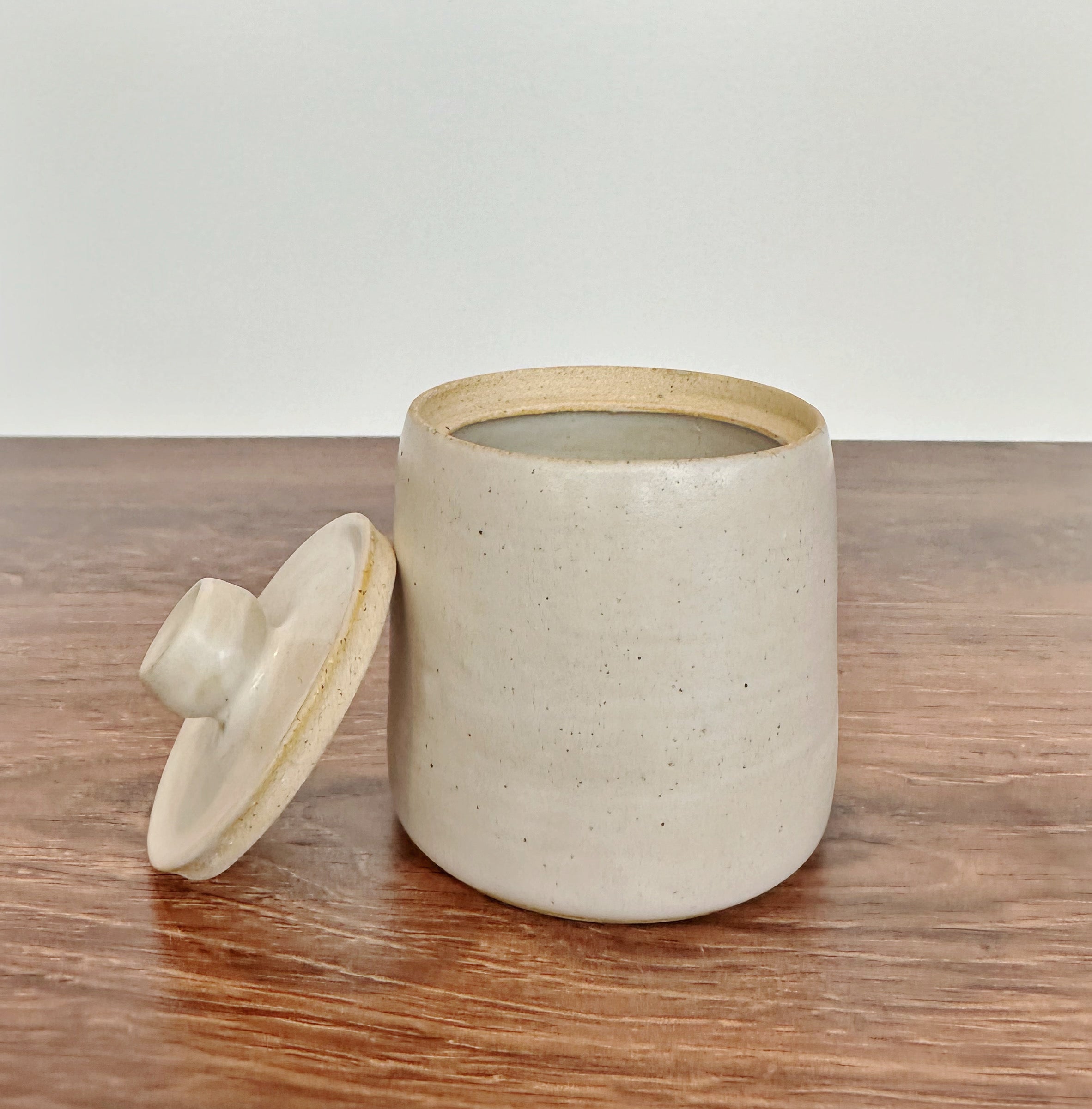 White Small Lidded Jar