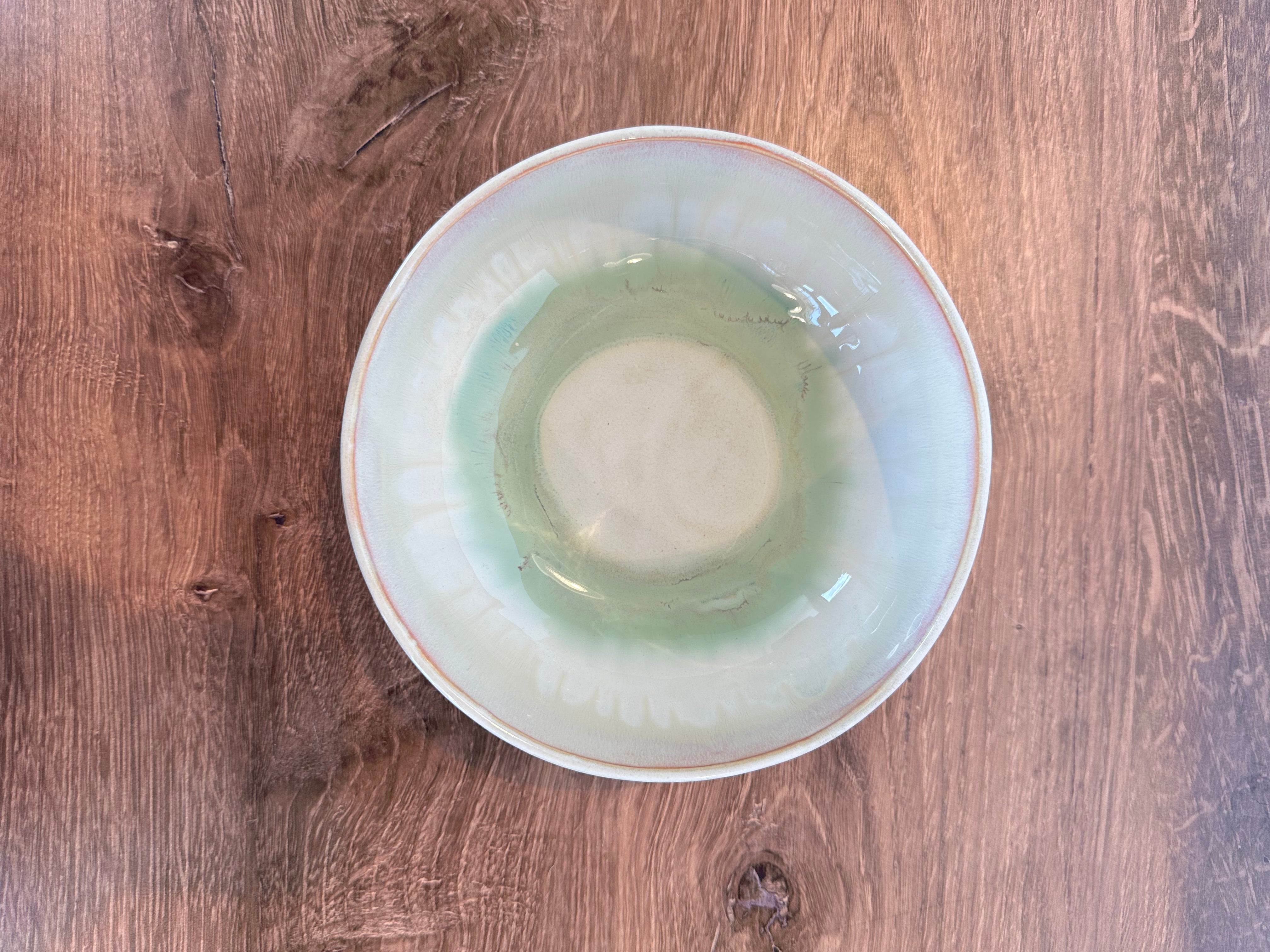 White & Seafoam Dinner Bowls