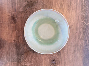 White & Seafoam Dinner Bowls