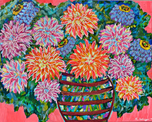 All Dahlia'd Up - 16x20x.5