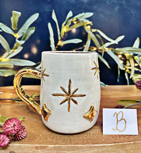 Gold Christmas Star Mug