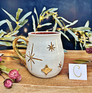 Gold Christmas Star Mug