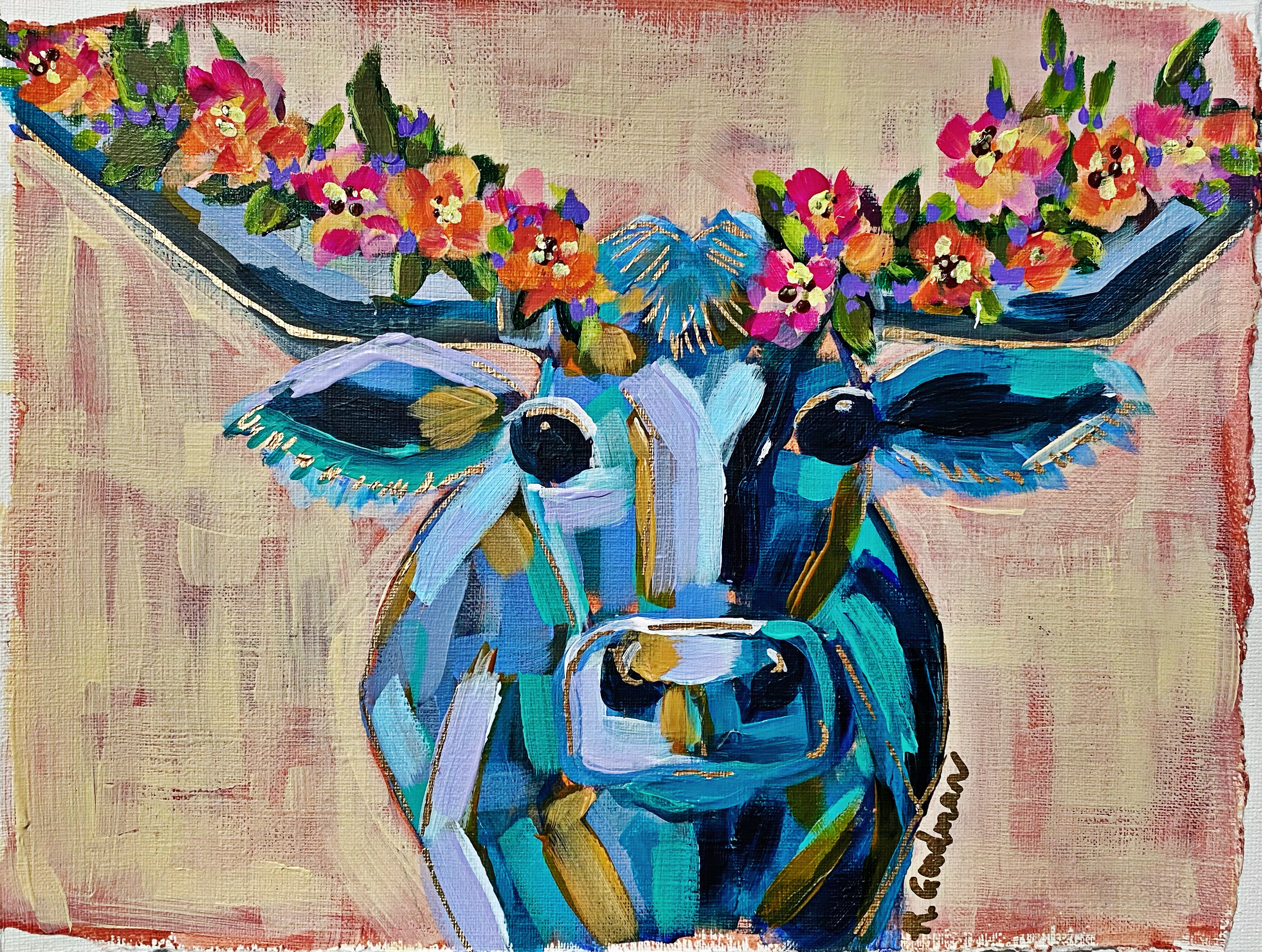 Lucinda the Longhorn - 8x10 {paper}