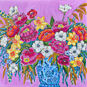 Peonies, Poppies, and Daffodils, Oh My! - 30x30