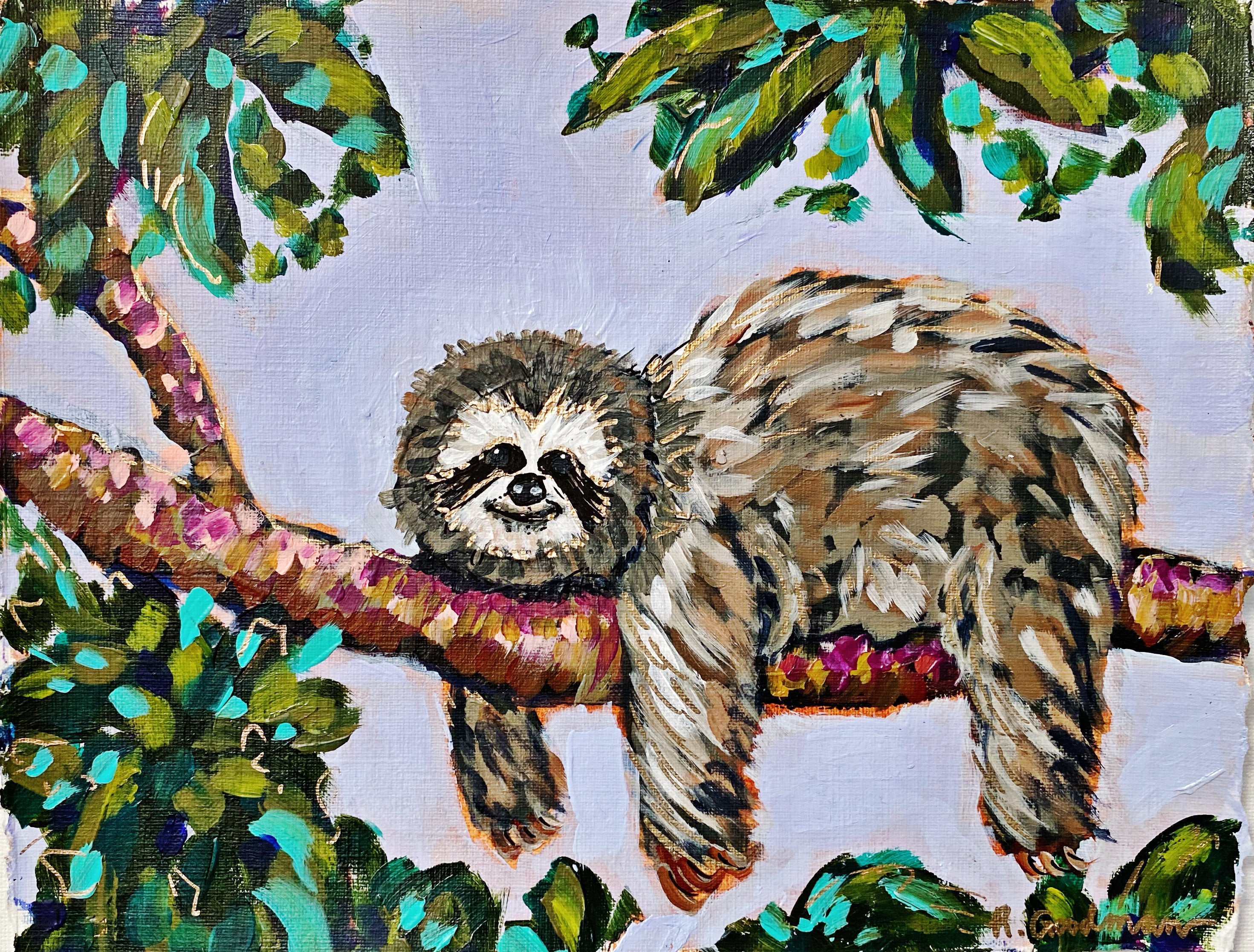 Sammy the Sloth - 8x10 {paper}